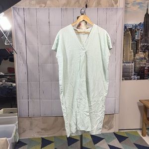 482.H&M V-neck Kaftan Dress Mint Green Size XS